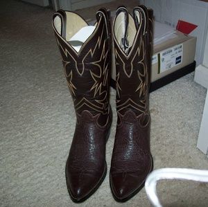 Vintage Tony Lama Mens Cowboy Boots Size 9.5